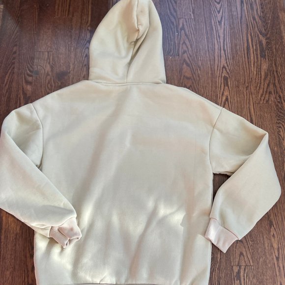 Aimé Leon Dore ALD Tan Hoodie Women's Medium Zip Front Sweatshirt 7-Years-Old - Picture 10 of 12